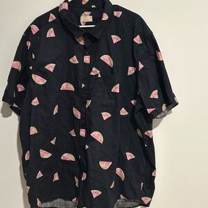 Instafab button down watermelon shirt size 6XL